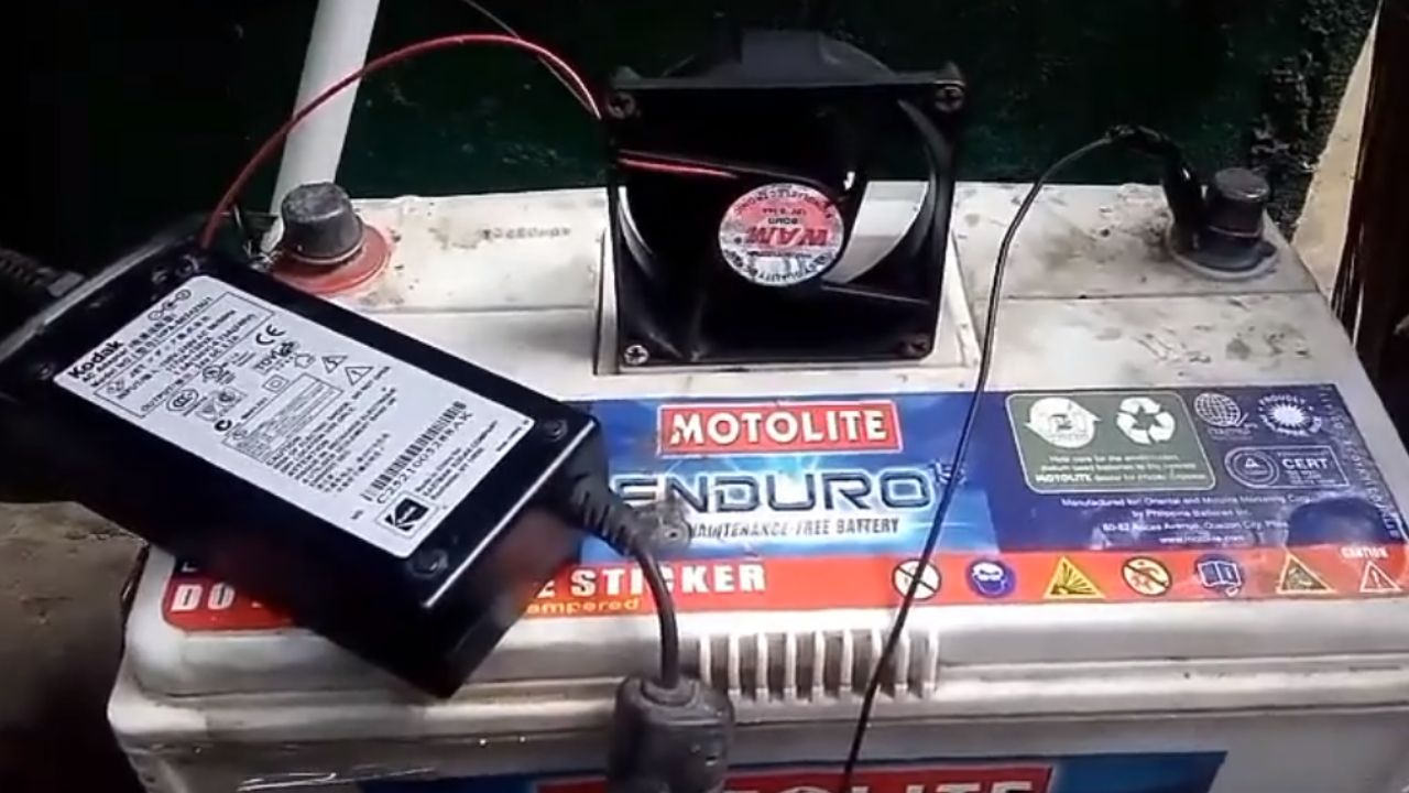 12v battery with a 24v charger