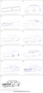 Read more about the article Simple Guide: Easy Step-By-Step Dodge Charger Drawing