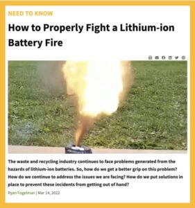 Read more about the article Putting Out A Lithium Ion Battery Fire: Effective Methods