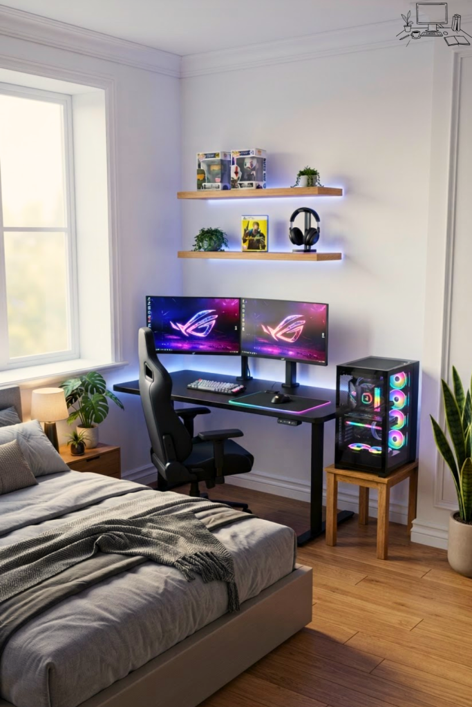 Gaming Desk Setup Small Bedroom Ideas