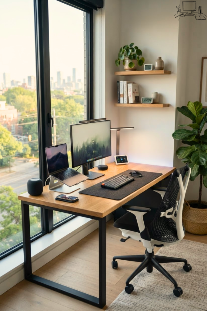 Smart Home Office Desk Setup Work Stations