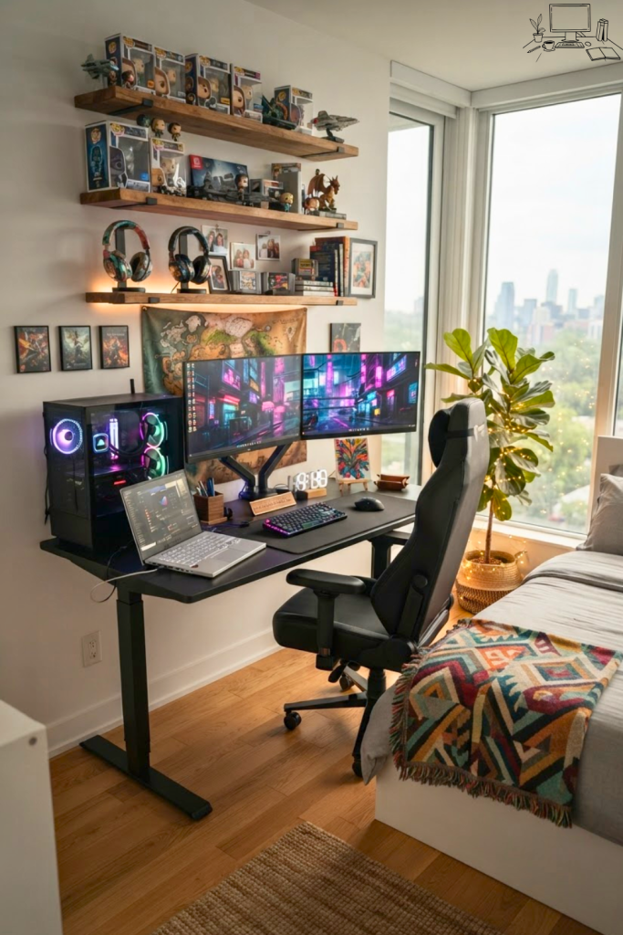Gaming Desk Setup Small Bedroom Ideas