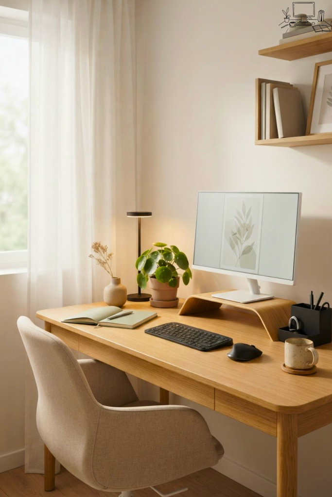 Aesthetic Minimalist Desk Setup For Small Spaces Ideas