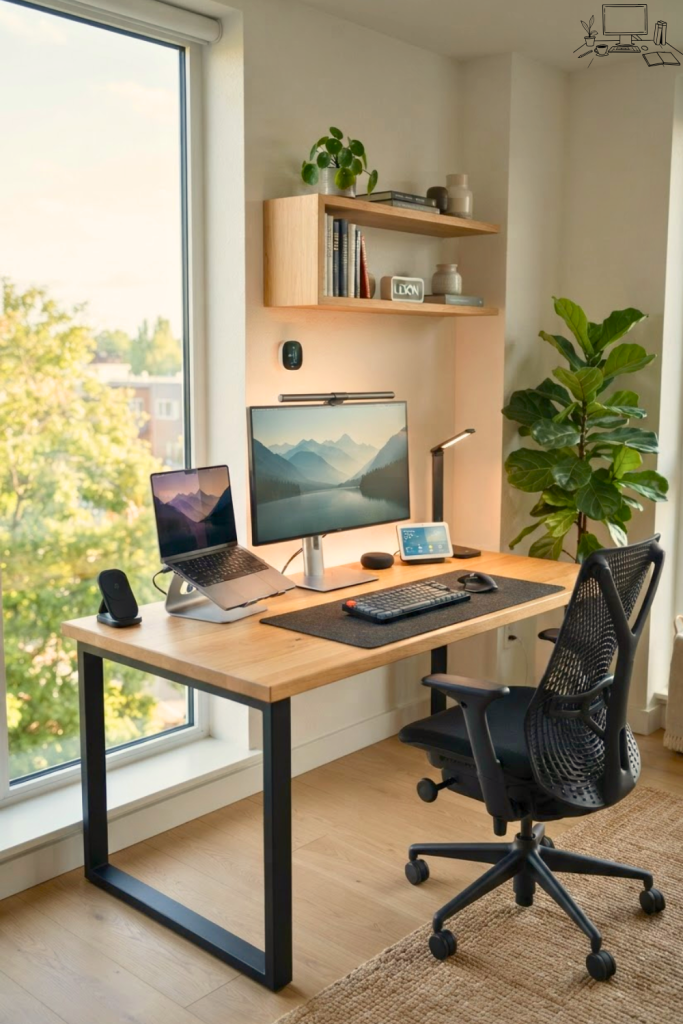 Smart Home Office Desk Setup Work Stations