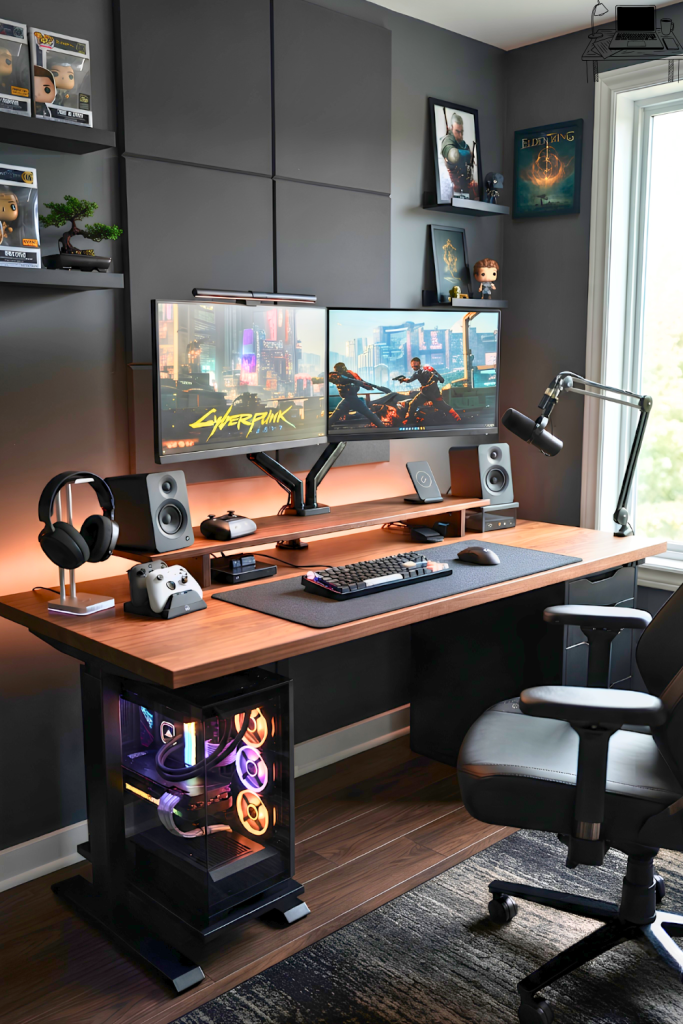 Gaming Setup Inspiration For Dual Monitor Desks