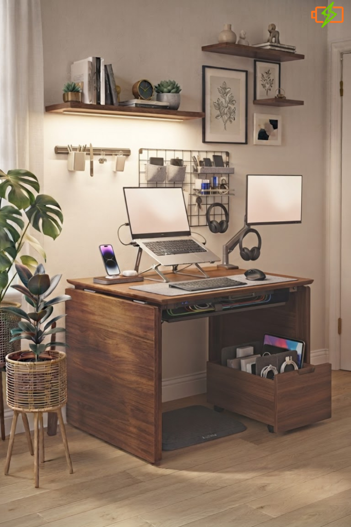 Small Work Office Desk Setup Ideas for Small Spaces Diy