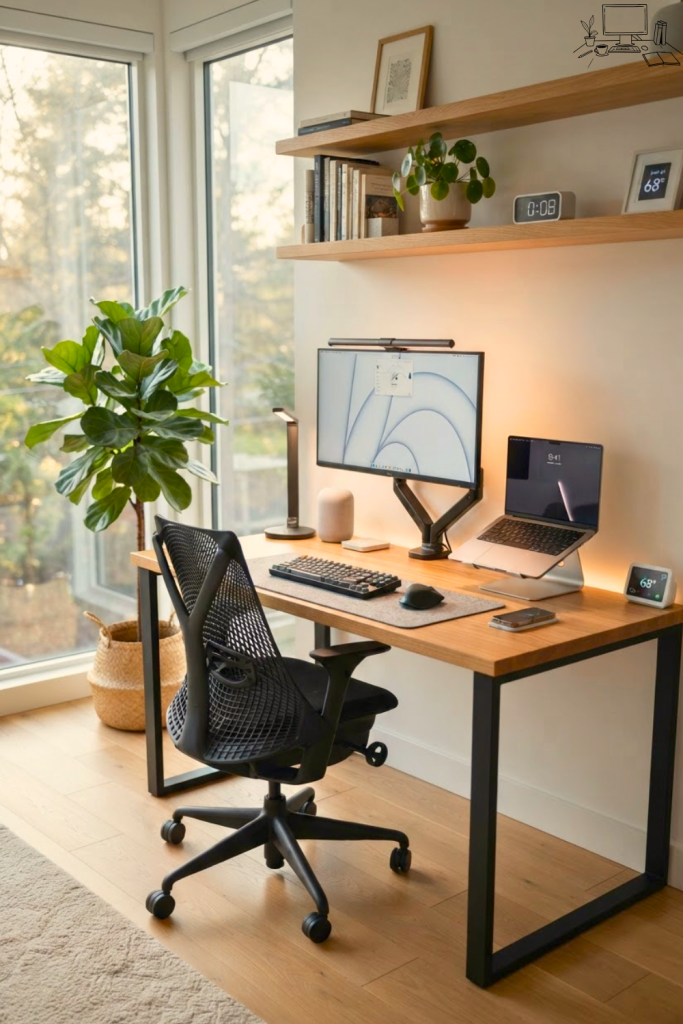 Smart Home Office Desk Setup Work Stations