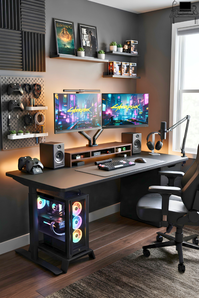 Gaming Setup Inspiration For Dual Monitor Desks