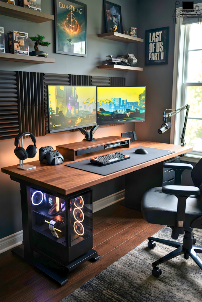 Gaming Setup Inspiration For Dual Monitor Desks