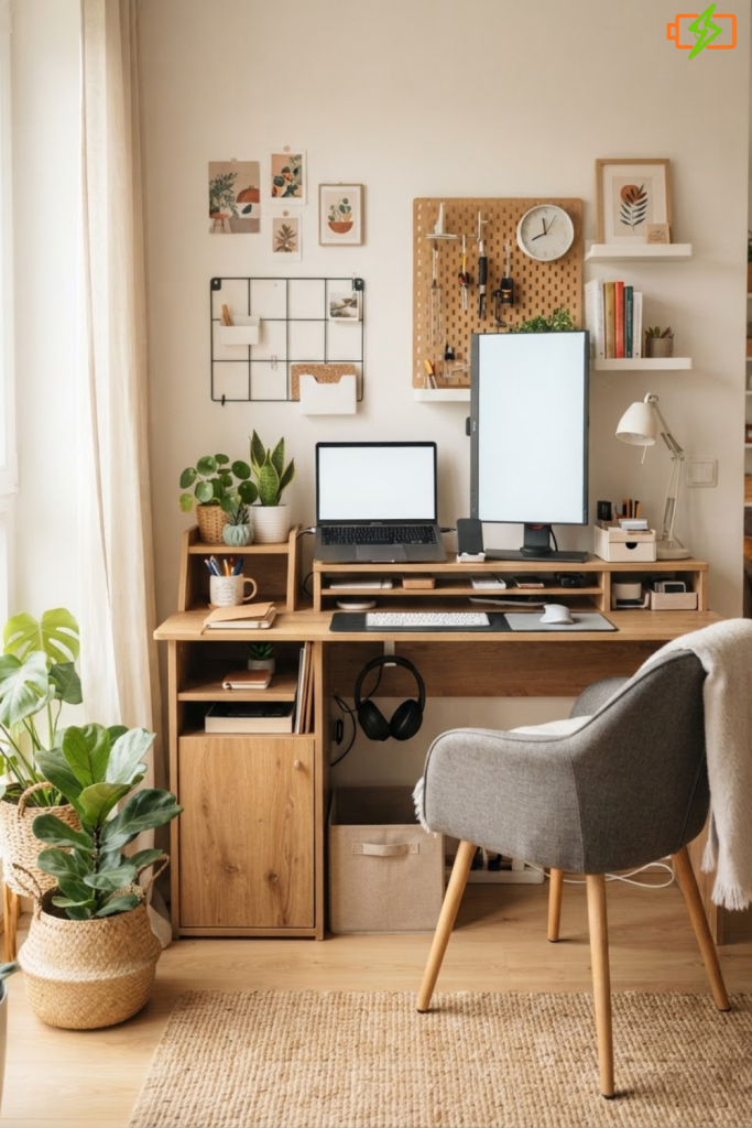 Small Work Office Desk Setup Ideas for Small Spaces Diy
