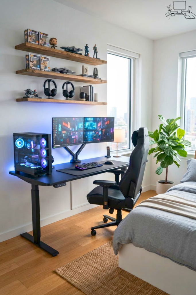 Gaming Desk Setup Small Bedroom Ideas