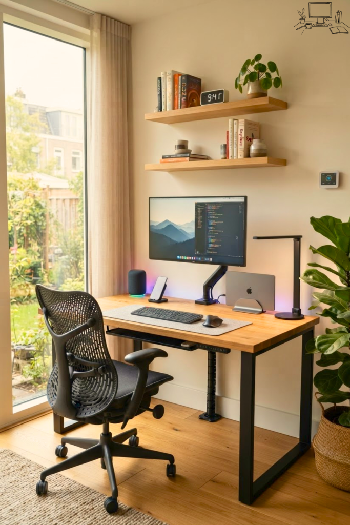 Smart Home Office Desk Setup Work Stations