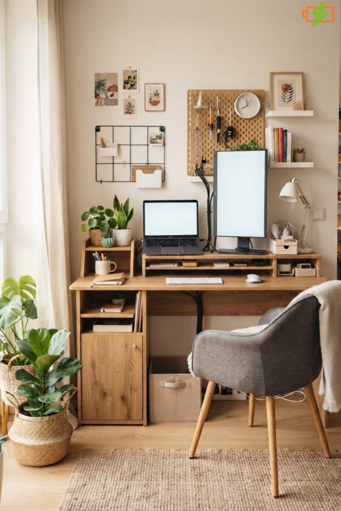 Small Work Office Desk Setup Ideas for Small Spaces Diy