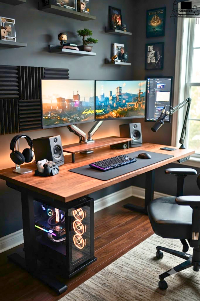Gaming Setup Inspiration For Dual Monitor Desks