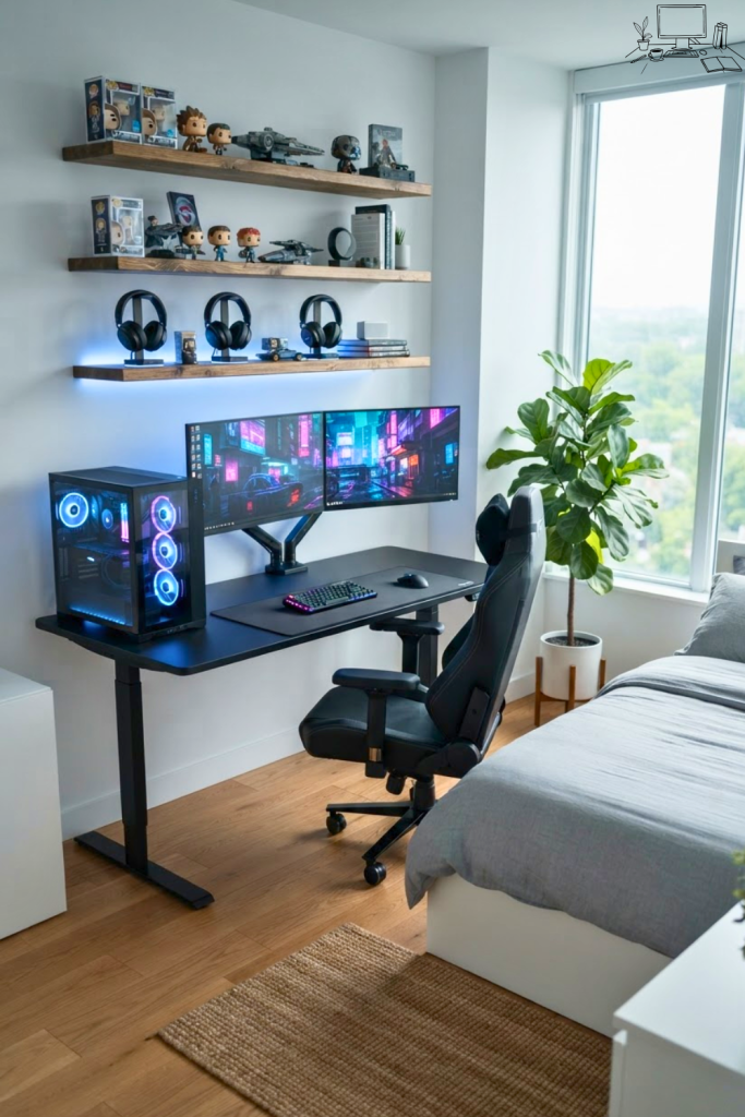 Gaming Desk Setup Small Bedroom Ideas