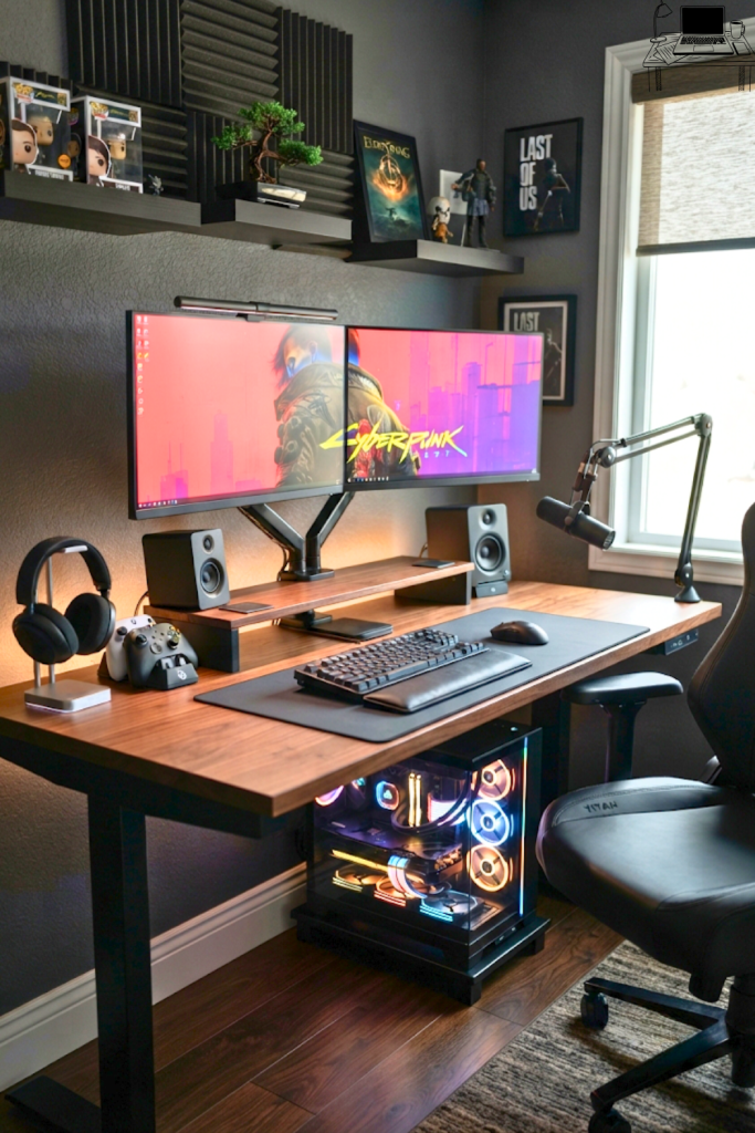 Gaming Setup Inspiration For Dual Monitor Desks