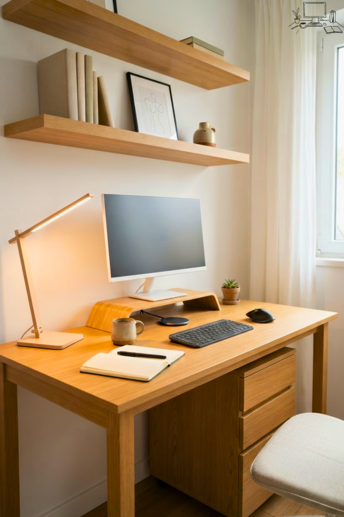 Aesthetic Minimalist Desk Setup For Small Spaces Ideas