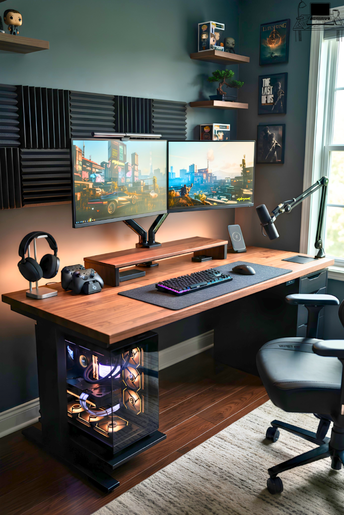 Gaming Setup Inspiration For Dual Monitor Desks