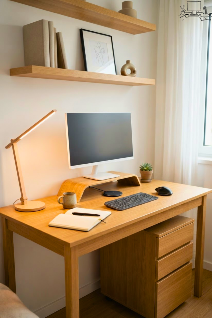 Aesthetic Minimalist Desk Setup For Small Spaces Ideas