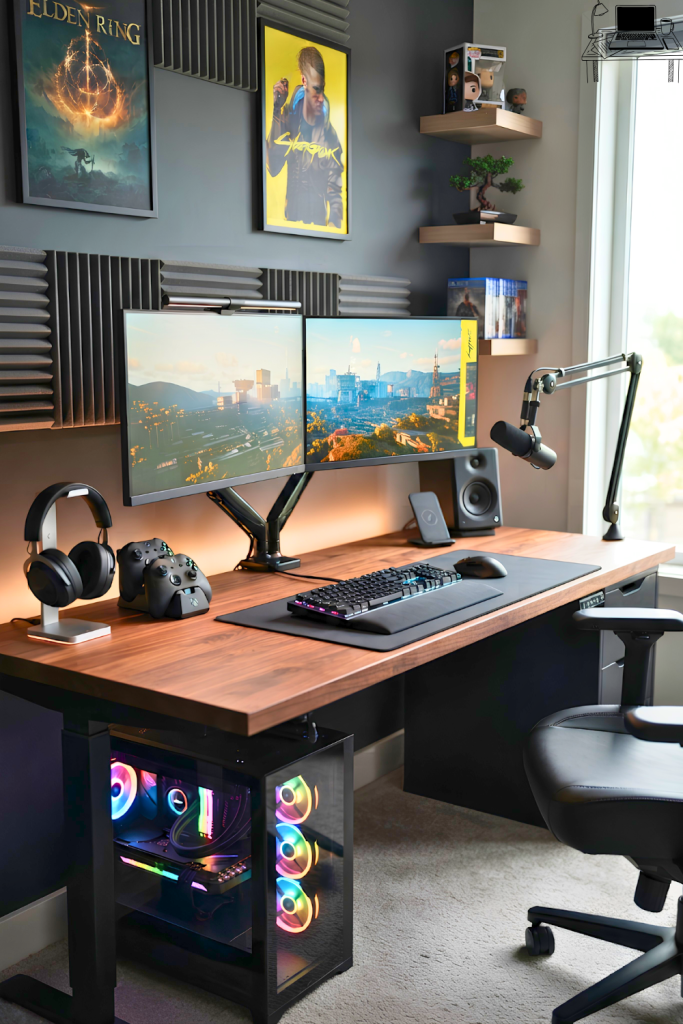 Gaming Setup Inspiration For Dual Monitor Desks