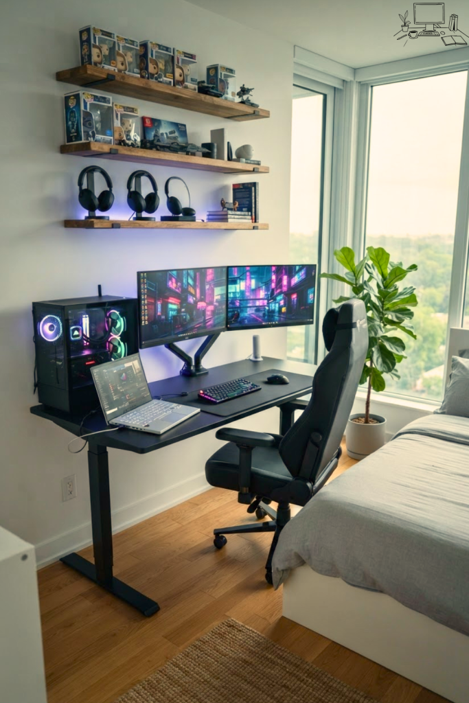 Gaming Desk Setup Small Bedroom Ideas