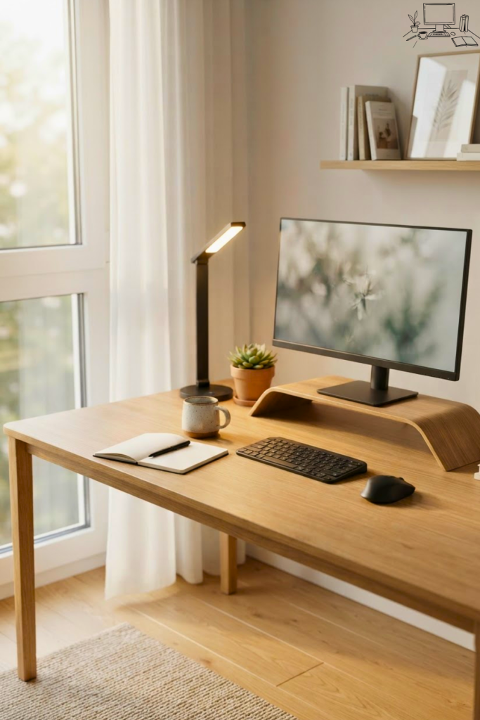 Aesthetic Minimalist Desk Setup For Small Spaces Ideas