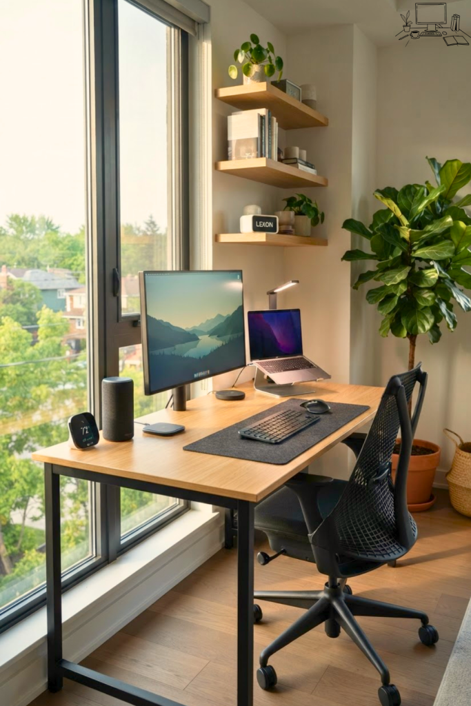 Smart Home Office Desk Setup Work Stations