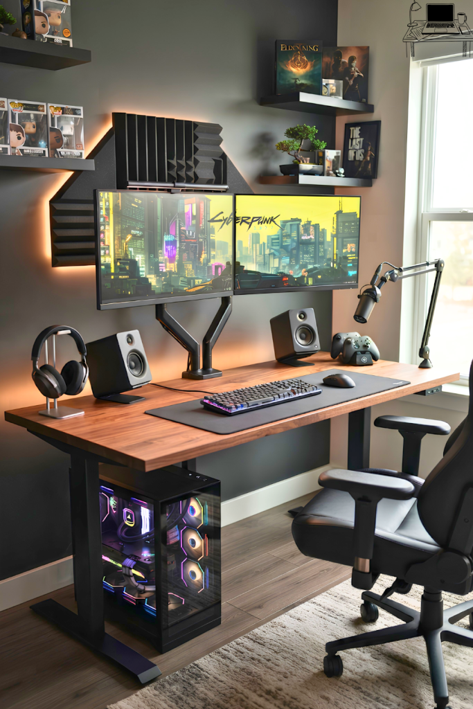 Gaming Setup Inspiration For Dual Monitor Desks