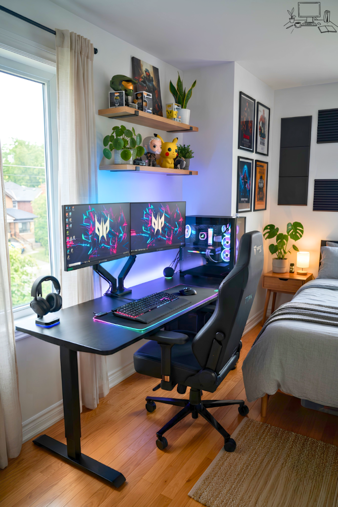 Gaming Desk Setup Small Bedroom Ideas