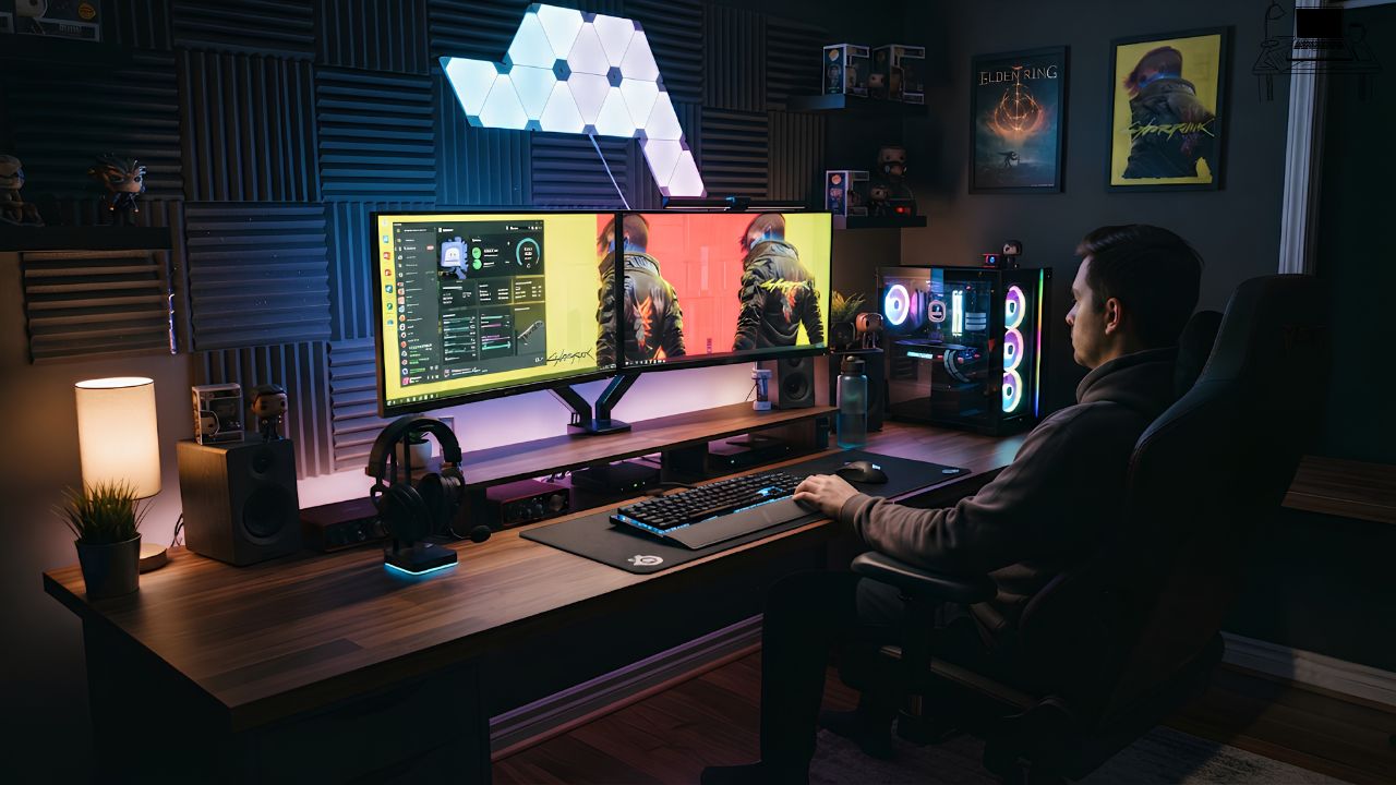 Gaming Setup Inspiration For Dual Monitor Desks