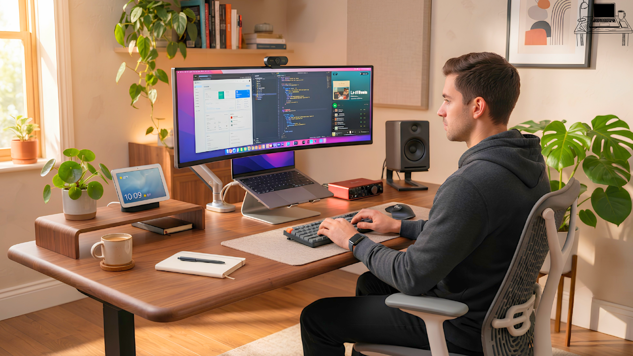 Smart Home Office Desk Setup Work Stations