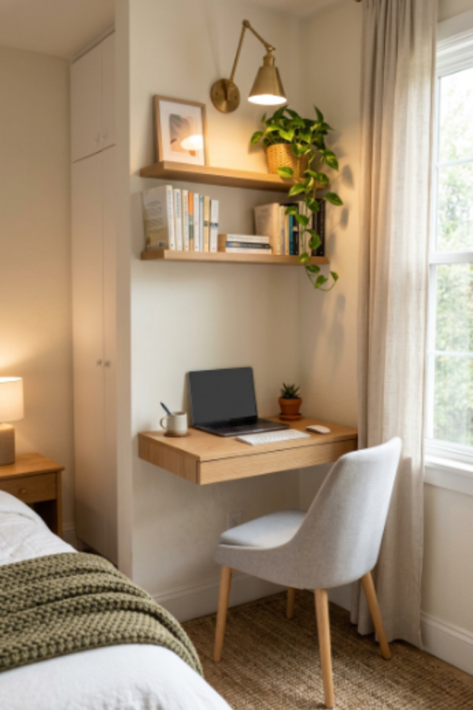 Cozy Small Bedroom Workspace Ideas